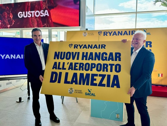 Immagine di sfondo della pagina Ryanair, operativo record dalla Calabria