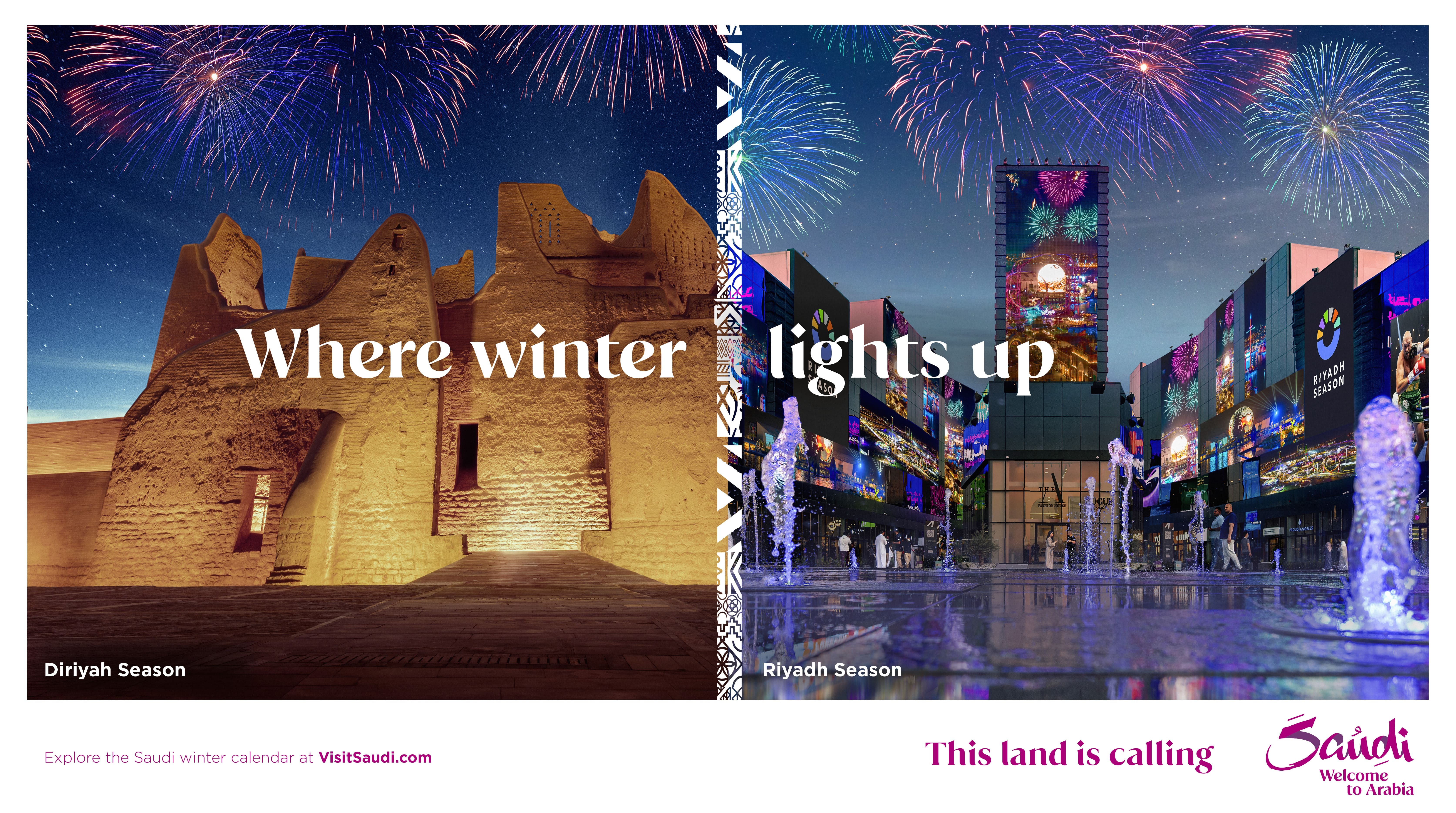 Immagine di sfondo della pagina Saudi Tourism Authority lancia Where Winter Lights Up