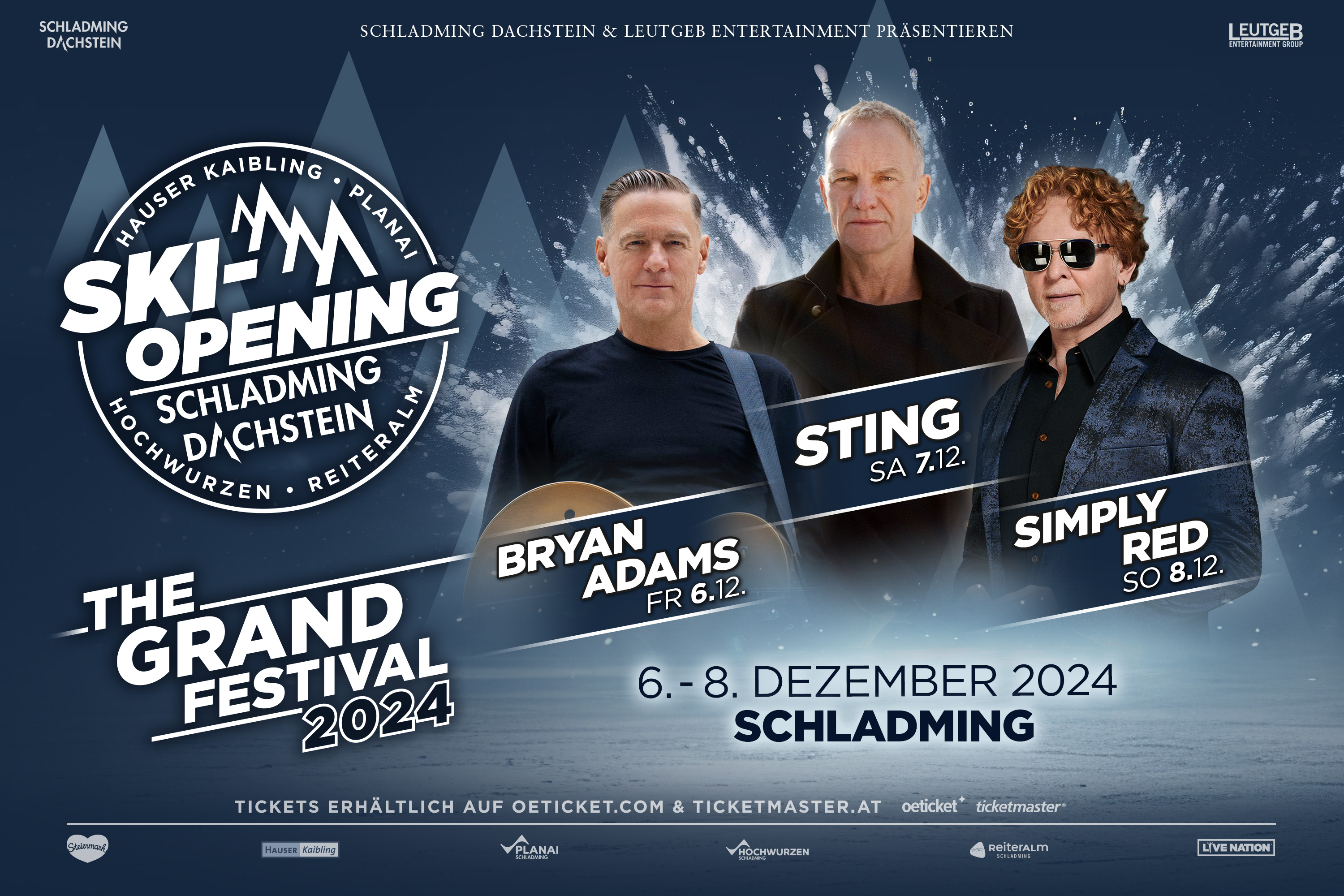 Schladming Dachstein Ski Opening Acts 2024