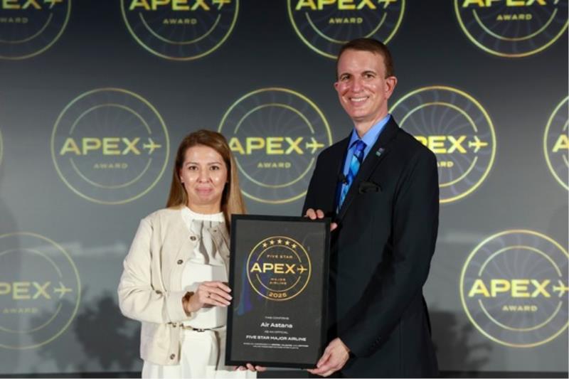 Immagine Air Astana premiata con l’APEX Five Star Major Airline Award