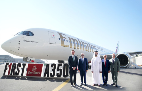 Immagine di sfondo della pagina Emirates annuncia ufficialmente l’arrivo del suo primo A350